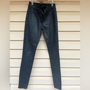 BlankNYC black super skinny pants, polyurethane/viscose blend, high rise, 24